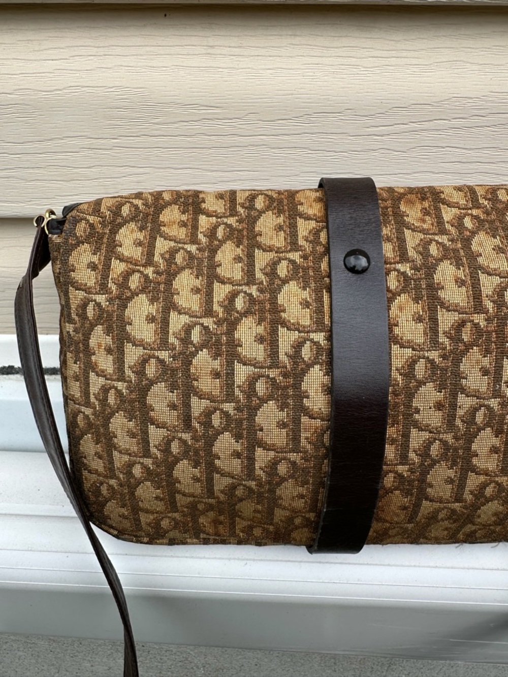 ✨ Christian Dior Trotter Canvas Shoulder Bag – Brown/Gold ✨ - Picture 8 of 17